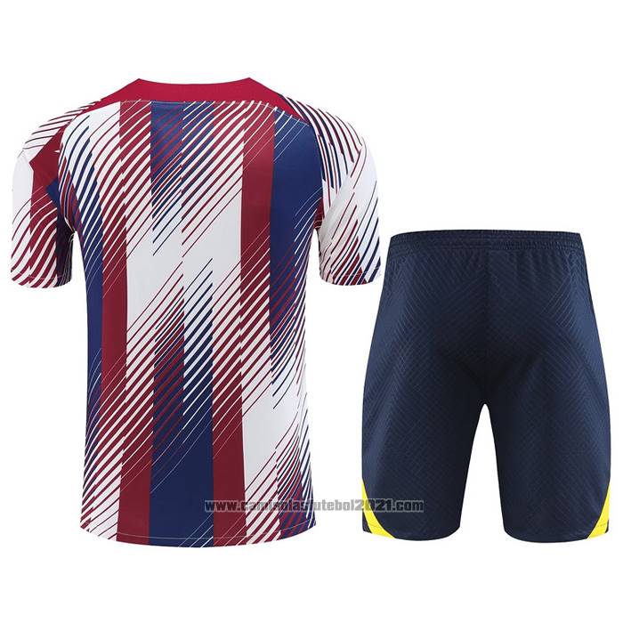 Fato de Treino Barcelona Manga Curta 2023 Azul y Vermelho - Calcas Curta